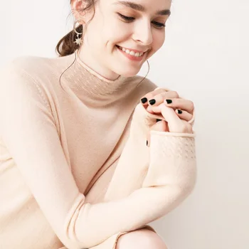 Ženski tiskanje pletenih trdna dolge rokave mehko slim skakalec priložnostne modne dame elastičnost puloverju