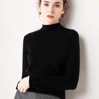 Ženski tiskanje pletenih trdna dolge rokave mehko slim skakalec priložnostne modne dame elastičnost puloverju