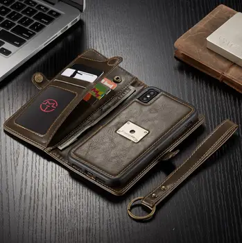 Razkošje za kartico sim denarnica usnjena torbica Za iPhone xs max xr x 11 magnetni pokrovček ohišja za iPhone 6 6S 7 8 Plus telefon coque