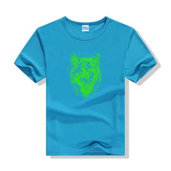 Svetlobna Živali Volk Natisni T-Shirt Poletne Moške Svetlobna Tee Srajce Moške Vrhovi T-Srajce po Meri Natisnjeni Design Svoj Tshirts