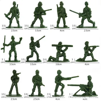 100 kozarcev/veliko Vojak Model Vojaške Peskovniku Igra Plastične Igrače Vojak Vojske Moške Številke 12 Predstavlja Za otroške igrače, Lutke Darilo
