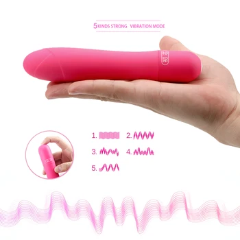 IKOKY Mini Vibrator, Vibrator Sex Igrače za Ženske Av Palico Vibrator za Klitoris Massager Erotično G Spot Čarobno Palico, Vibracije 5 Hitrosti