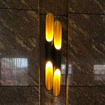 Nordijska Industrijske retro rov stenske luči Aluminija Okrogla Cev LED Stenske Svetilke, ki živijo jedilnico spalnica Doma Dekorativne Razsvetljave