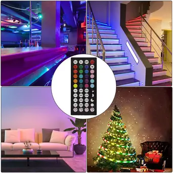 RGB LED Trak Bele Led Svetilke Bluetooth Controller Neon Trak za PC TV LED Osvetlitvijo RGB Trak 5050 Led Osvetlitev Doma Dekoracijo