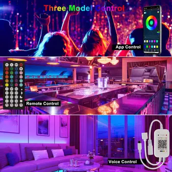 RGB LED Trak Bele Led Svetilke Bluetooth Controller Neon Trak za PC TV LED Osvetlitvijo RGB Trak 5050 Led Osvetlitev Doma Dekoracijo