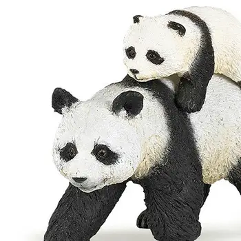 3inch Simulacije Panda In Baby Gozdu Divje Živali Model Divje Življenje Figur PVC Igrača Živali Številke 50071 Darilo Za Otroke