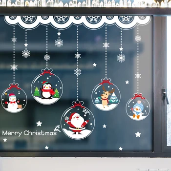 [shijuekongjian] Oče Božič Okno Nalepke DIY Snežinka Okraski Stenske Nalepke za dnevno Sobo, Prodajalna Stekla Dekoracijo