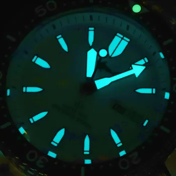 HEIMDALLR SKX007 Mens Mehanska ura NH36A Sapphire Kristalno Samodejno BGW9 Svetlobna Keramične Plošče Potapljač Watch 200m Nepremočljiva
