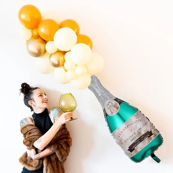 42pcs/komplet Šampanjec Balon Velikosti Šampanjec Pokal Steklenice, Folije, Latex Balonov, Poroke, Božič, Rojstni dan Dekoracijo