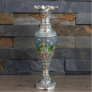 Visoka kakovost H39CM kovin vaze namizje vaze za rože cvet lonec velika vaza za dnevna soba dekoracijo