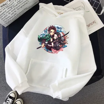 Harajuku Demon Slayer Rezilo Japonski Anime Hoodie 2020 Pozimi Prevelik Majica Fashion Toplo Nekaj Obleke, Moške in Ženske