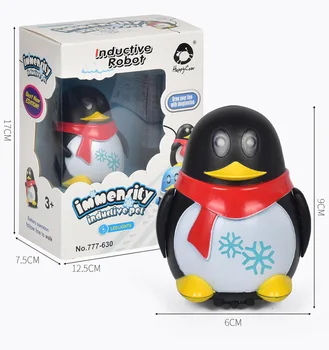 HappyCow Induktivna Vlak Čarobna Peresa Izobraževalne Igrače, Risanke Robot pingvin Upoštevajte Vse Linijo, ki Jo Pripravi Sestavljen Prašiča, Psa Božič Darilo fo Otrok