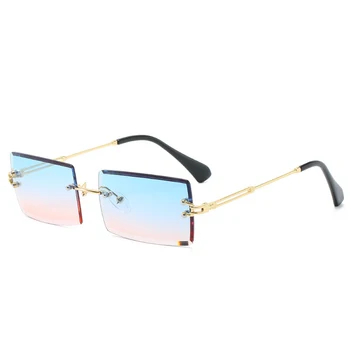 Ženske sončna Očala Brezmejna Kvadratek Očala Ocean Barvne Leče UV400 Novi Modni Dodatki na Debelo