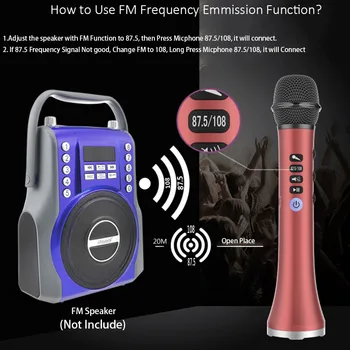 L-698 Strokovne 15W Prenosni USB Brezžična tehnologija Bluetooth Karaoke Mikrofon Zvočnik Doma KTV za Glasbo in Petje Zvočnik