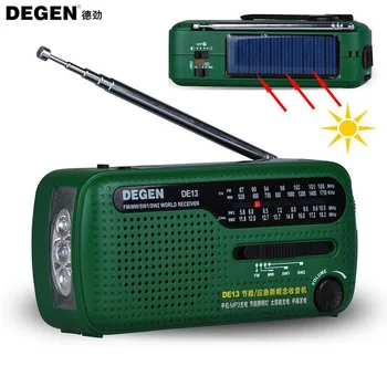 Prvotne Vroče Prodaje Degen Radio DE13 Sprejemnik FM, MW SW Ročice Dinamo Sili Prenosni Svetu Radio Snemalnik Zelena A0798A