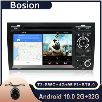 2din Quad Core 7 inch Android 10.0 Avto DVD Predvajalnik Za Audi A4 GPS Navigacija Stereo glavne enote Z Bluetooth Radio RDS Canbus Zemljevid