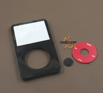 Črna Spredaj Faceplate Stanovanj Primeru Zajema Rdeče Clickwheel Osrednji Gumb za iPod 5. gen Video 30GB 60GB 80GB U2 Posebna Izdaja
