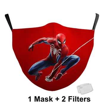 3D Superheroj za Večkratno uporabo maske, Spiderman, Superman, Batman Flash Hulk Captain America Stroj Maska Za Prah Zaščito Maske