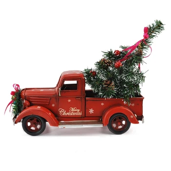 Božični Tovornjak Novo leto Darilo za Otroka Rojstni dan Namizni Dekor Kmečko Doma Božični Okraski Kovinski Modela Avtomobila
