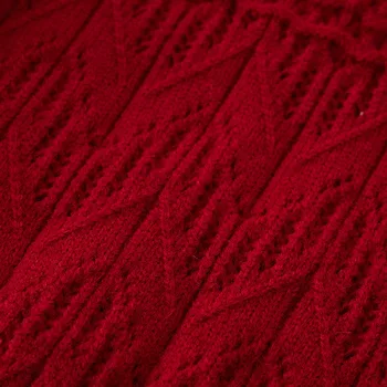 Deklice Rdeča Barva otroške Pletene Puloverje za Pomlad in Jesen Mali Baby Otroci Kakovosti Majica