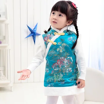 Jeseni, Pozimi Dekliška Oblačila Modni Telovnik Baby Dekleta Nove Let Princesa Vestido 2-8 Y Otroci Kopalke Baby Toddler