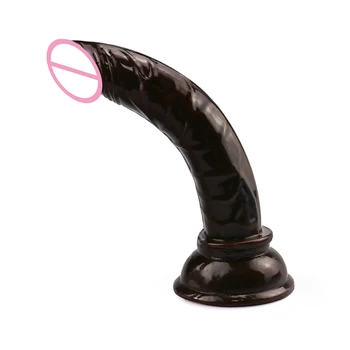 Mala Erotično Mehko Realističen Dildo Bullet Analni Vibrator Crystal Trak na Velik Penis Sesalni Igrače za Odrasle Sex Igrače za Ženske