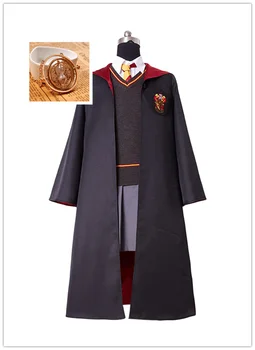 Hermiona Granger Kostum Hooded Čarobno Šolo Enotno Obleko Obleko za noč Čarovnic, Božič Obleko za Ženske Otroci
