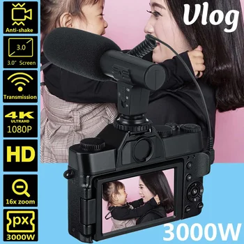 4K KOMERY Vlog Youtuber Kamere 3000W 16X Super Opredelitev Digital Night Vision Camera RC Prostem Poročno Potovanje Domov