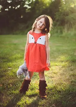 Vroče 1-5Y Priložnostne Baby Dekleta Malčka Otroci Srčkan Fox Obleko brez Rokavov Formalno Stranko Poroko Tutu Obleke