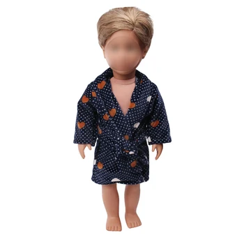 18 inch Dekleta lutka pižamo Fant print majica pižamo + hlače Ameriški novo rojen oblačila, Otroške igrače fit 43 cm baby c661