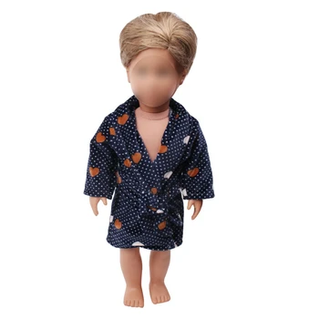 18 inch Dekleta lutka pižamo Fant print majica pižamo + hlače Ameriški novo rojen oblačila, Otroške igrače fit 43 cm baby c661