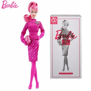 60. Obletnici Barbie Lutka v Originalni Ponosno Roza Lutka Igrače Dekleta Barbie Oblačila za Punčko Igrače za Dekleta Otroška Igrača, Lutka Darilo