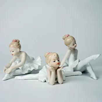 VILEAD Keramični Ballet Dekle Figurice Lutka Soba Dekoracijo Doma Dodatki, Dnevna Soba, Spalnica Kreativna Darila Vrt Številke