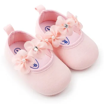 Baby Čevlji Cvetje Newborn Baby Dekle, Čevlje, Modne Rože Princesa Prvi Walker Baby Dekle Čevlji