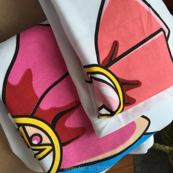 2pcs/paket Novih majica s kratkimi rokavi Ženske Kpop Harajuku T Shirt Sailor Moon Kristalno Usagi Dekleta Lolita Vrhovi Kratek Rokav Ponaredek Bowknot Tee