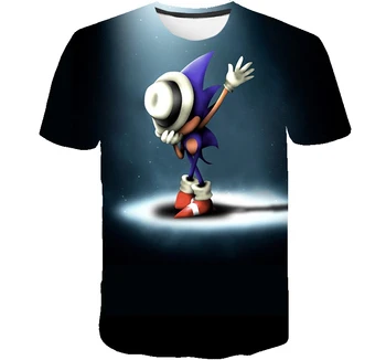 Super kul 3D Sonic Hedgehog otroci Obleke poletje Smešno Sonic T-shirt Fantje T Shirt Najstnik Dekleta sijaj Fant Tshirt camiseta