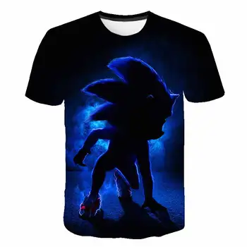 Super kul 3D Sonic Hedgehog otroci Obleke poletje Smešno Sonic T-shirt Fantje T Shirt Najstnik Dekleta sijaj Fant Tshirt camiseta
