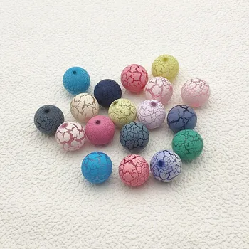 Nov prihod! Naključno mešanje barv 20 mm 100 kozarcev Akril Trdna crack Okroglo obliko kroglice za nakit izdelavo(Oblikovanje, kot je prikazano)
