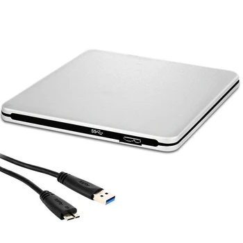 Kovinski Ultra Tanek Prenosni DVD Predvajalnik Primeru, USB 3.0, SATA 9.0/9.5 mm Zunanji Optični Disk Primeru Polje za PC, Laptop, Prenosnik