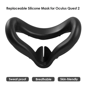 Oči Masko Kritje za Oculus Quest 2 VR Slušalke Sweatproof Obraz Blazine, Oči Masko Pokrov Zaščitni Pokrov, Silikonski Opremo