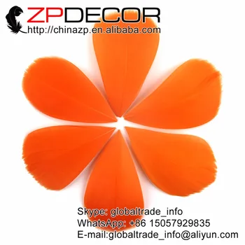 ZPDECOR 3~7cm 200Pieces/veliko Zagotavljanja Kakovosti Gos Perja Venčni Obarvane Oranžno za Fashion Show
