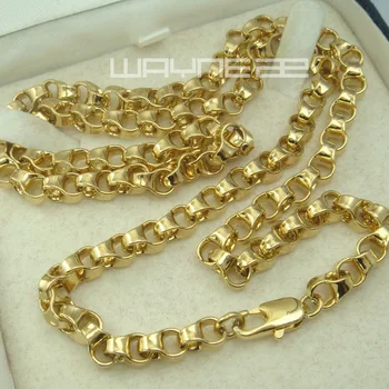 Zlato barvo moških dolgo ogrlico N247