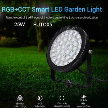 Nov 25 W RGB+SCT led Travnik Svetlobe FUTC05 IP66 Nepremočljiva Smart LED Vrt Lučka Copatible z FUT089 B8 FUT 092 Daljinsko MiBOXER