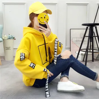 Kpop korejski bangtan hoodies za dekleta ulične rumena hooded zgornji del trenirke plus velikost bela rdeča jeseni leta 2020 ženska