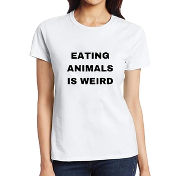 Ženske T Shirt Uživanje Živali Je Čudno Smešne Majice Tumblr Hipster Rekel Tshirt Ženske Modni Vegetarijanska Harajuku Tee Majice