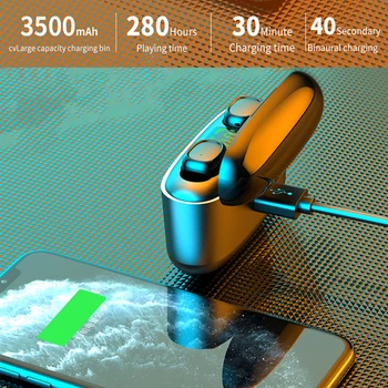 Willkey G5S TWS Brezžična tehnologija Bluetooth 5.0 Slušalke Hifi Stereo Bas Vodotesne Slušalke Slušalke Z Mikrofonom Zaslona na Dotik Slušalke