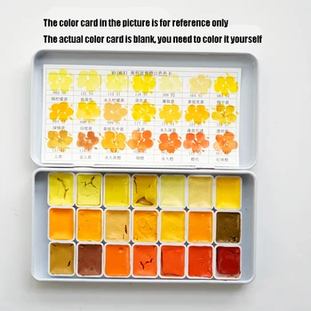 Akvarel Pigment Trdne 21 Barva Prenosni Študent Strokovni Slike Umetnost Potrebščine za 0,5 ml/1ml Mini box sub-paket