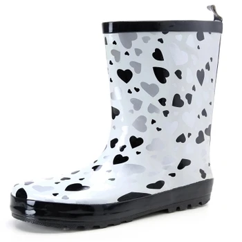 Nova zasnova dež nepremočljiva škornji ravno s čevlji ženska dež ženska vode gume sredi tele dež čevlji vode botas PVC Jelly Čevlji