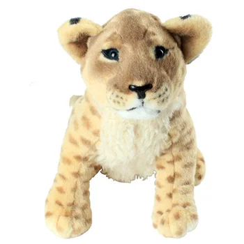 30-45 cm 4 Modeli Nagačene Živali Resničnem Življenju Plišastih Sedel Tiger, Lev, Leopard, Polnjene Plišastih Igrač Srčkan Leopard Lutke za Fante