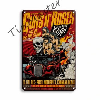 Guns N Roses Kovinski Plakat Tin Prijavite Letnik Johnny Cash Kovinske Plošče, Prijavite Pub Bar Steno Prijavite Sweet Home Soba Stenske Tablice Dekoracijo